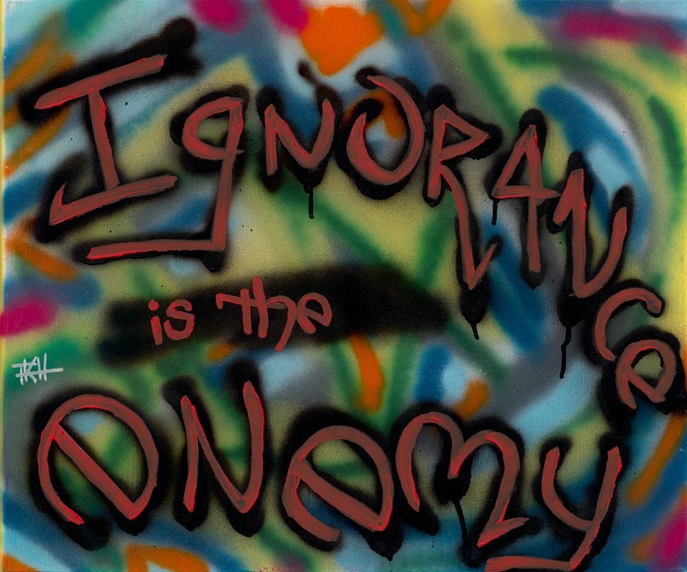 Ignorance is the Enemy (red letter)